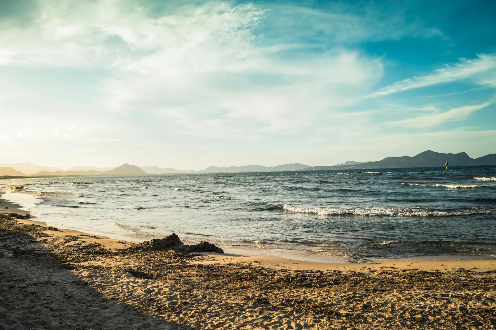 Plage de Can Picafort dans la baie d'Alcúdia à Majorque
