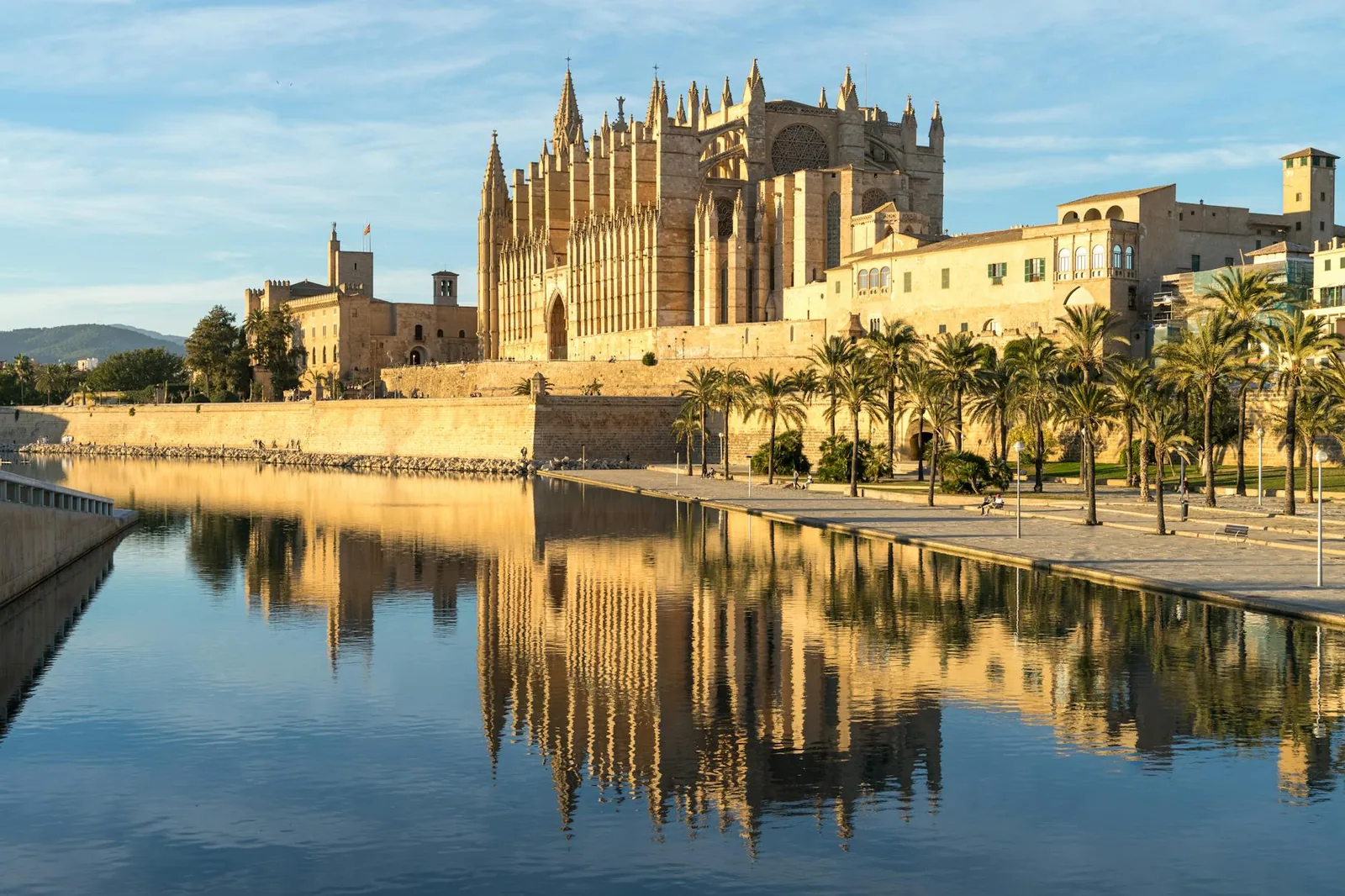 Vue de Palma de Majorque à Majorque — cathédrale, architecture